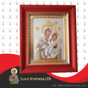 Mary Of Bethlehem Nikolaus Silver Icon With Glass