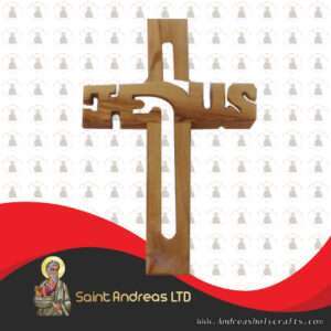 Olive Wood Jesus Cross