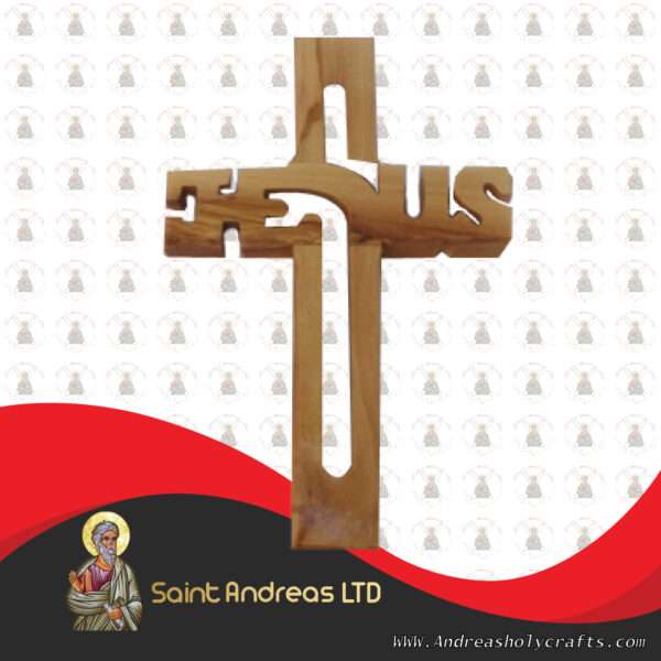 Olive Wood Jesus Cross