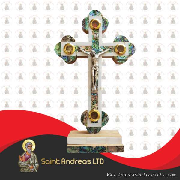 Stand Mother Of Pearl Cross