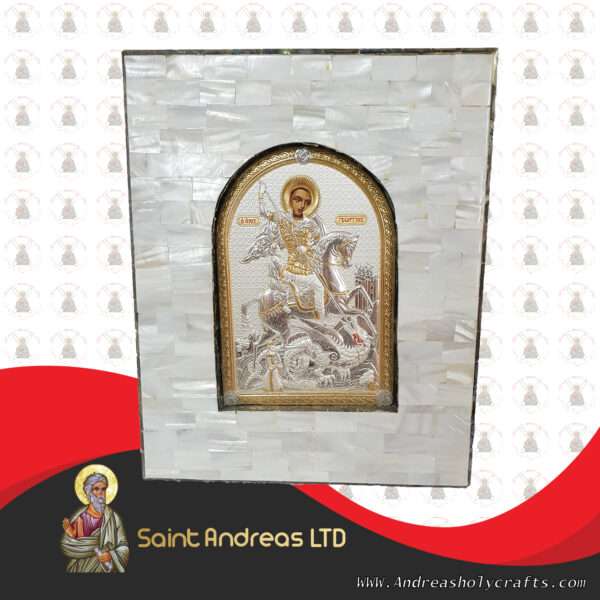 White Mother Of Pearl Silver Icon