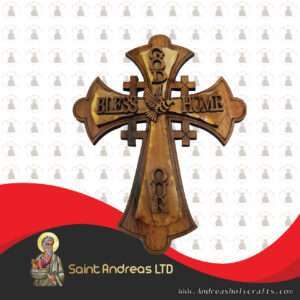 Olive Wood Laser Peace Cross