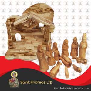 Big Olive Wood Nativity Set