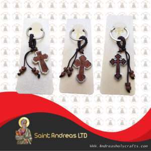 Wooden Cross Key Chain