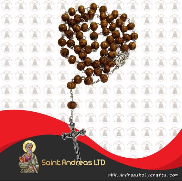 Carved Wood Rosary