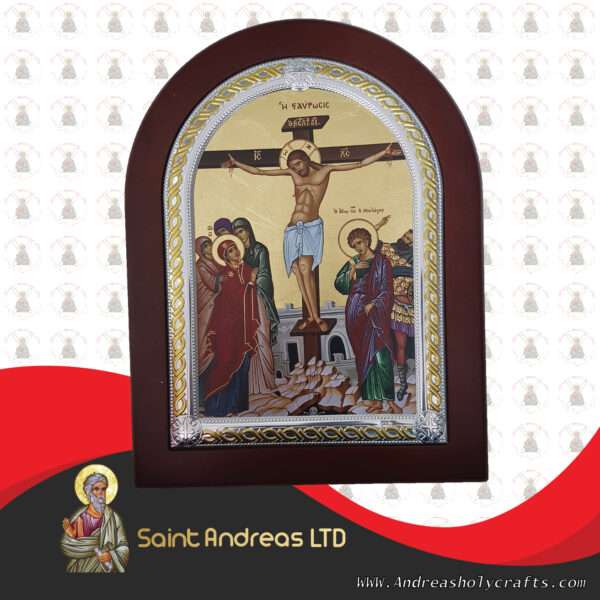 Crucifixion Frame Nikolaus Silver Icon