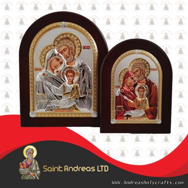Holy Family Nikolaus Silver Icon