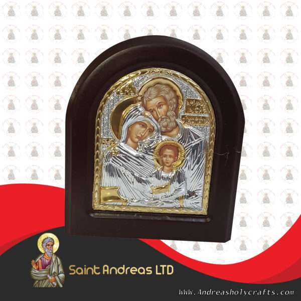 Holy Family Silver Angel Icon