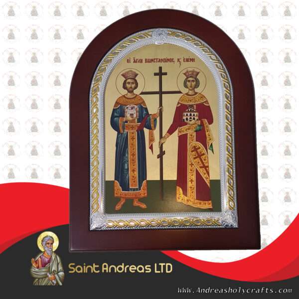 Konstantinos & Helen Frame Nikolaus Silver Icon