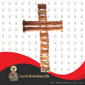 Olive Wood Our Father Cross