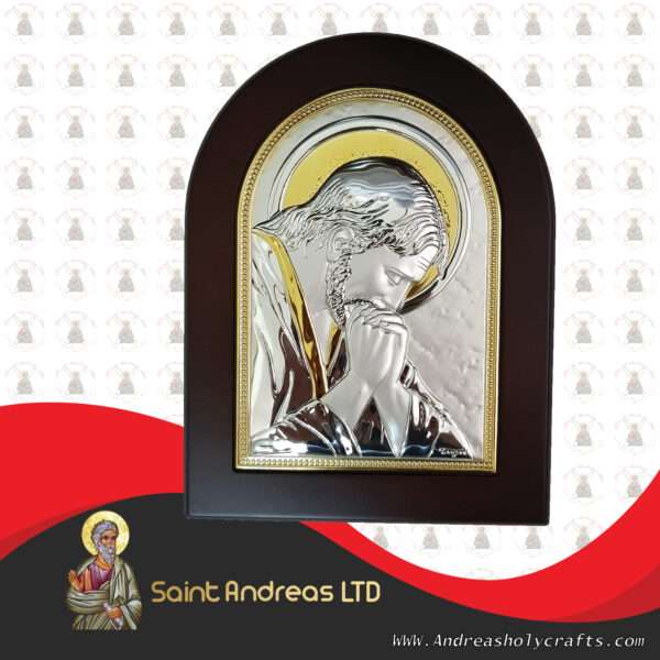 Praying Jesus Nikolaus Silver Icon