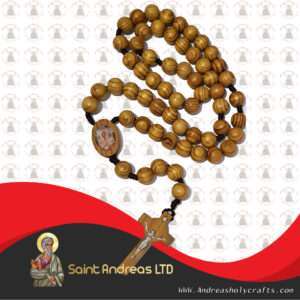 Rounded Wall Hanging Wood Rosary