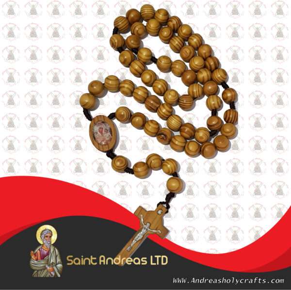 Rounded Wall Hanging Wood Rosary