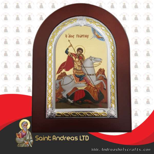 Saint George Frame Nikolaus Silver Icon