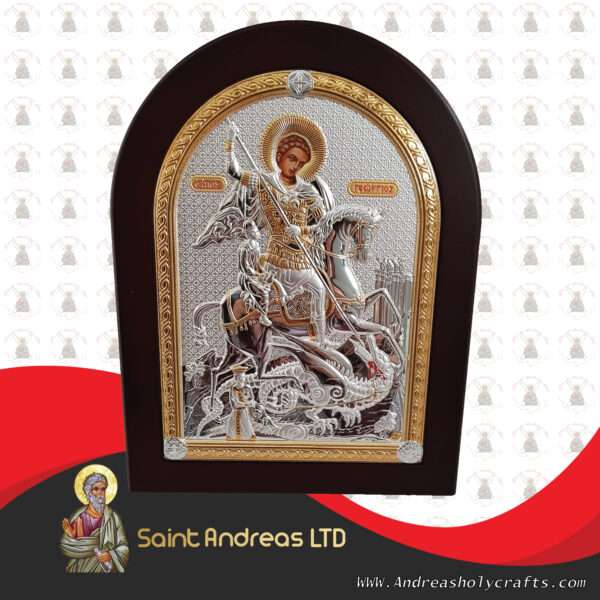 Saint George Nikolaus Silver Icon