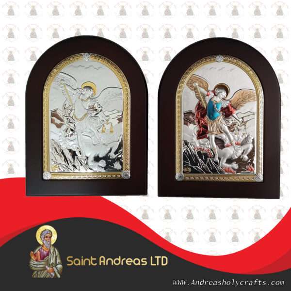 Saint Michael Nikolaus Silver Icon