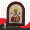 Saint Nicholas Frame Nikolaus Silver Icon