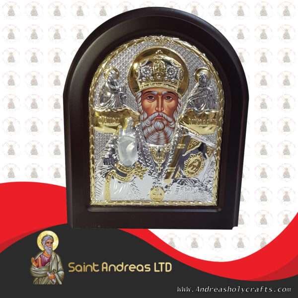 Saint Nicholas Silver Angel Icon
