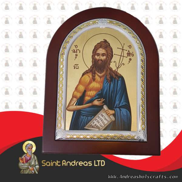 Saint Prodromos Frame Nikolaus Silver Icon