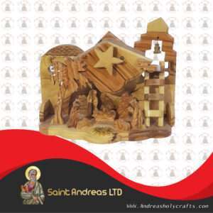Olive Wood Ladder Nativity Set