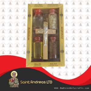 Set Of 4 Bottles With Cross